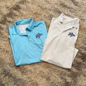 Bundle of two golf Antigua Light Blue Polo Shirt